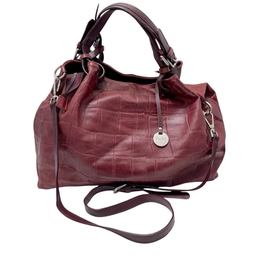 FIORE‎ ITALIAN CROC EMBOSSED LEATHER PURSE